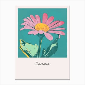 Cineraria 1 Square Flower Illustration Poster Canvas Print