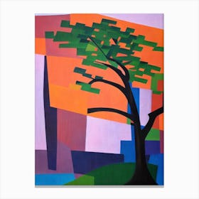Chinese Elm Tree Cubist Canvas Print