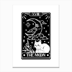 Moon Tarot Card Canvas Print