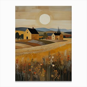 Farm In The Sun Canvas Print