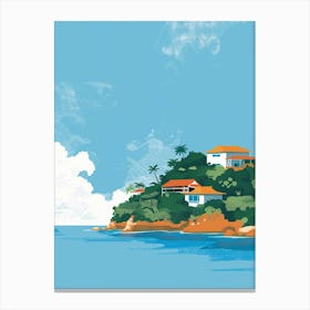 Okinawa Japan 2 Colourful Illustration Canvas Print