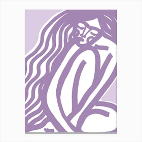 The Silence Purple Canvas Print