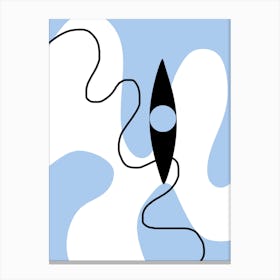 Blue Abstract Vivid Eye Canvas Print