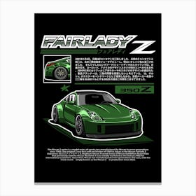 Fairlady Z Green Canvas Print