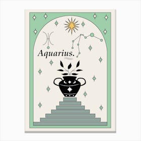 Aquarius Zodiac Canvas Print