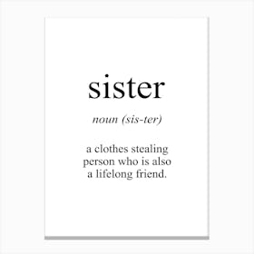 Sister Meaning Canvas Print