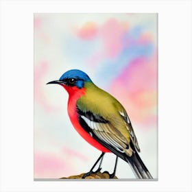 Mockingbird Watercolour Bird Canvas Print
