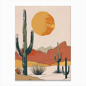 Desert Cactus Canvas Print