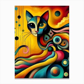 Cat Painting Canvas Print