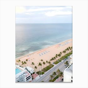 Aerial View Of Miami Beach Canvas Print