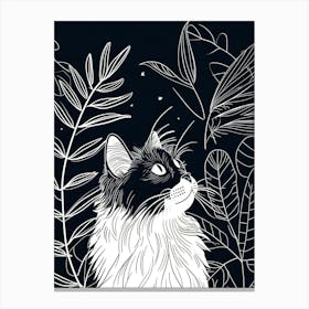 Ragdoll Cat Minimalist Illustration 3 Canvas Print