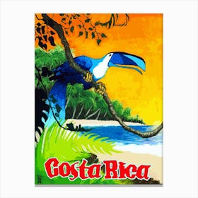 Costa Rica, Toucan On The Coast Canvas Print