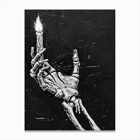 Skeleton Hand Canvas Print