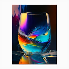 Glass Of Water Water Waterscape Bright Abstract 2 Canvas Print
