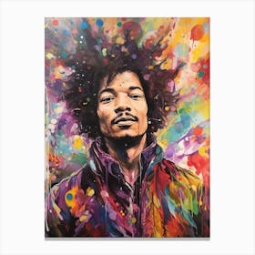 Jimi Hendrix Abstract Portrait 13 Canvas Print