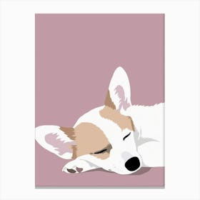 Corgi Sleeping Canvas Print