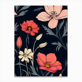 Floral Wallpaper 11 Canvas Print