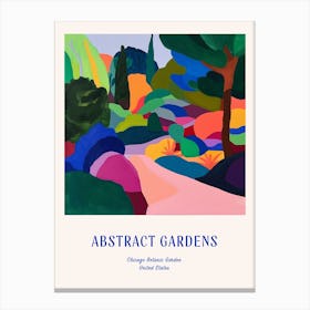 Colourful Gardens Chicago Botanic Garden Usa 2 Blue Poster Canvas Print