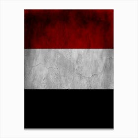 Yemen Flag Texture Canvas Print