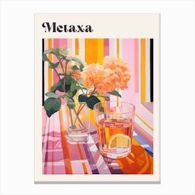 Metaxa Retro Cocktail Poster Canvas Print