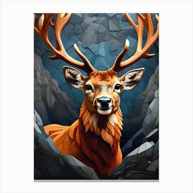Deer mozaik Canvas Print