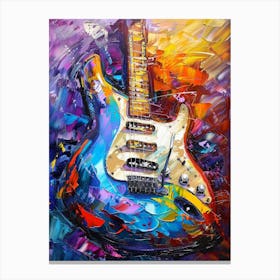 Electric Guitar Painting Canvas Print