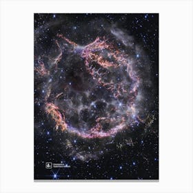 Cassiopeia A, Supernova remnant (NIRCam Image), December 10, 2023 (James Webb/JWST) — space poster Canvas Print