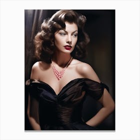 Color Photograph Of Ava Gardner 2 Canvas Print