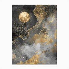 Moon And Clouds 1 Canvas Print