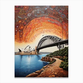 Default Australian Aboriginal Dot Art Style Painting Of The Sy 1 (2) Canvas Print