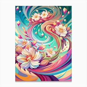 Abstract Flower Painting 2 Canvas Print