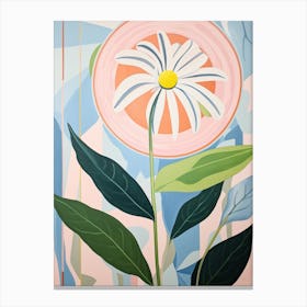 Daisy 8 Hilma Af Klint Inspired Pastel Flower Painting Canvas Print