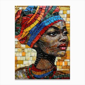 Mosaic Of African Woman Canvas Print