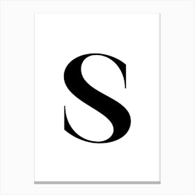 Letter S.Classy expressive letter. Canvas Print