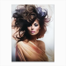 Color Photograph Of Sophia Loren Canvas Print