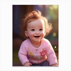 Cute Baby Girl Canvas Print