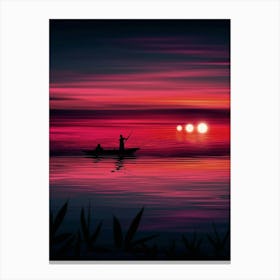 Fisherman Three Sunset Canvas Print