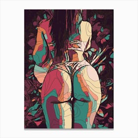 Abstract Geometric Sexy Woman 25 1 Canvas Print