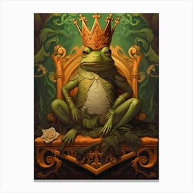 King Of Frogs Art Nouveau 7 Canvas Print