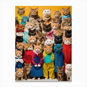 Group Of Cats In Costumes Canvas Print