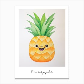 Friendly Kids Pineapple 1 Poster Canvas Print