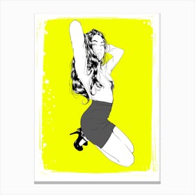 Sexy office Girl Canvas Print