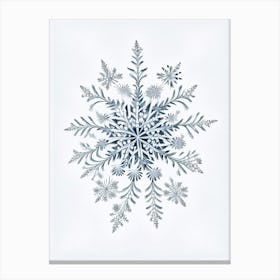 Winter Snowflake Pattern, Snowflakes, Quentin Blake Illustration Canvas Print