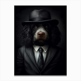 Gangster Dog Portuguese Water Dog 3 Canvas Print