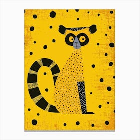 Yellow Lemur 2 Canvas Print