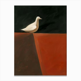 White Dove On A Red Cliff Canvas Print