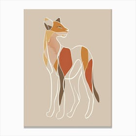 Wof - Boho, Line Art Canvas Print