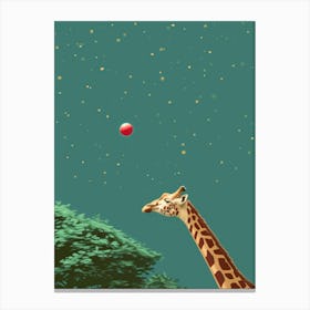 Giraffe In The Sky Canvas Print