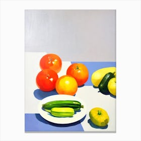 Zucchini 2 Tablescape vegetable Canvas Print