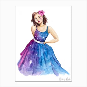 Girl In A Magic Dress Canvas Print